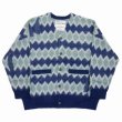 画像1: DAIRIKU/Mohair Border Cardigan（Blue & Navy） 【30%OFF】［モヘアボーダーカーディガン-23秋冬］ (1)