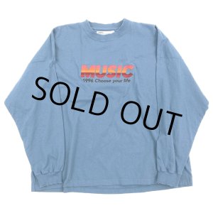 画像: DAIRIKU/"MUSIC" Tee（Aqua）［刺繍長袖T-23秋冬］