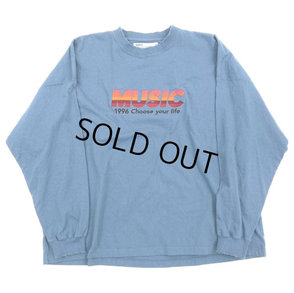画像1: DAIRIKU/"MUSIC" Tee（Aqua）［刺繍長袖T-23秋冬］ (1)
