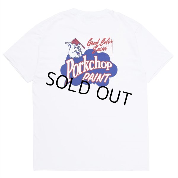 画像1: PORKCHOP/PORKCHOP PAINT TEE（WHITE）［プリントT-23春夏］ (1)