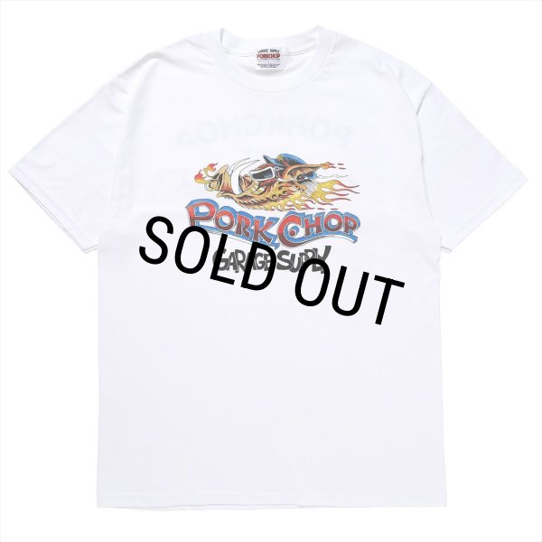 画像1: PORKCHOP/WILD PORK TEE（WHITE）［プリントT-23秋冬］ (1)