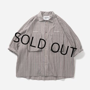 画像: TIGHTBOOTH/STRIPE BIG SHIRT（Brown）［ストライプビッグシャツ-23夏］