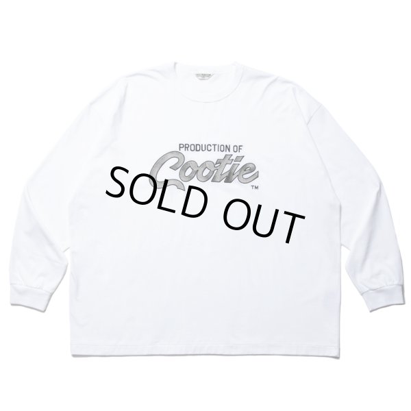 画像1: COOTIE PRODUCTIONS/Embroidery Oversized L/S Tee（PRODUCTION OF COOTIE）（Off White）［オーバーサイズ長袖T-23秋冬］ (1)