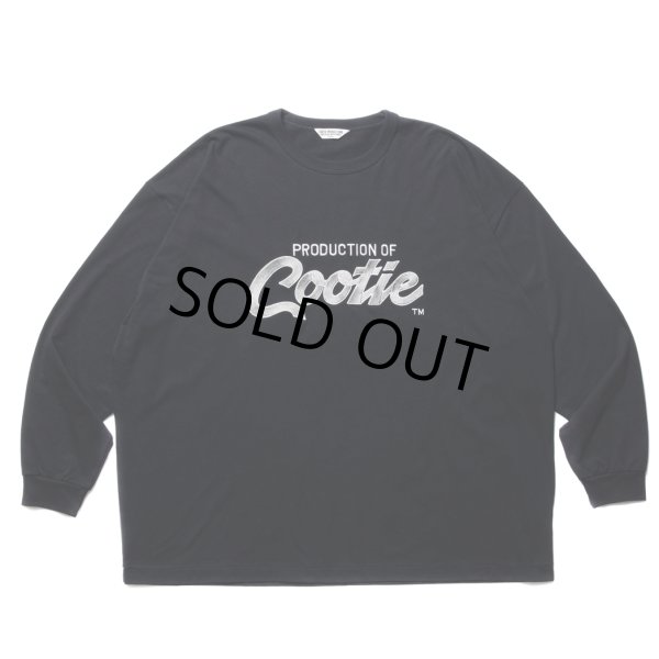 画像1: COOTIE PRODUCTIONS/Embroidery Oversized L/S Tee（PRODUCTION OF COOTIE）（Black）［オーバーサイズ長袖T-23秋冬］ (1)