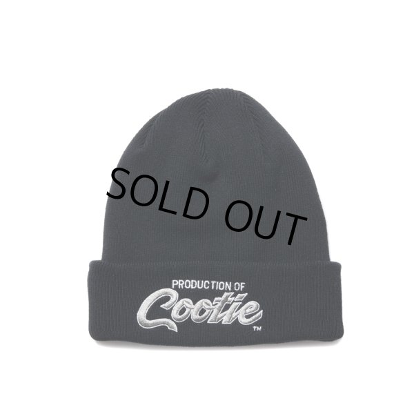 画像1: COOTIE PRODUCTIONS/Embroidery Dry Tech Big Cuffed Beanie（PRODUCTION OF COOTIE）（Black）［カフドビーニー-23秋冬］ (1)