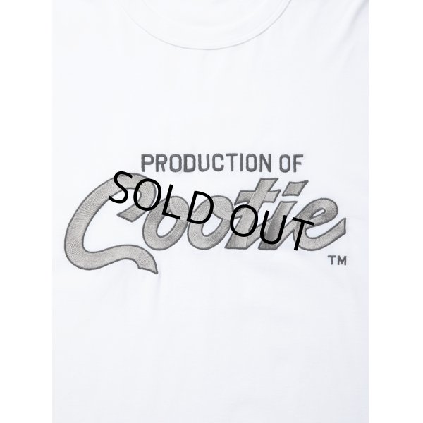 画像2: COOTIE PRODUCTIONS/Embroidery Oversized L/S Tee（PRODUCTION OF COOTIE）（Off White）［オーバーサイズ長袖T-23秋冬］ (2)