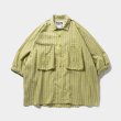 画像1: TIGHTBOOTH/STRIPE BIG SHIRT（Yellow） 【30%OFF】［ストライプビッグシャツ-23夏］ (1)