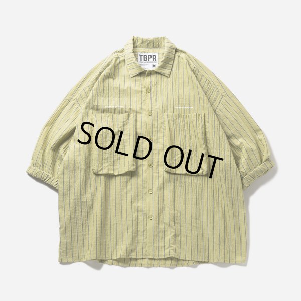 画像1: TIGHTBOOTH/STRIPE BIG SHIRT（Yellow） 【30%OFF】［ストライプビッグシャツ-23夏］ (1)