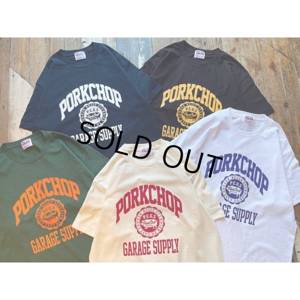 画像5: PORKCHOP/2nd COLLEGE TEE（NAVY）［プリントT-23秋冬］ (5)