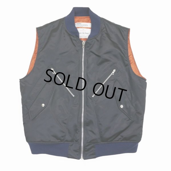 画像1: 【40%OFF】DAIRIKU/"Terri" Flight Vest（Navy）［フライトベスト-23秋冬］ (1)
