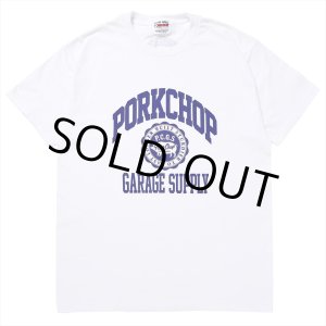 画像: PORKCHOP/2nd COLLEGE TEE（WHITE）［プリントT-23秋冬］