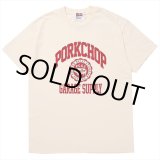 画像: PORKCHOP/2nd COLLEGE TEE（CREAM）［プリントT-23秋冬］