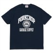 画像1: PORKCHOP/2nd COLLEGE TEE（NAVY）［プリントT-23秋冬］ (1)