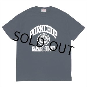 画像: PORKCHOP/2nd COLLEGE TEE（NAVY）［プリントT-23秋冬］