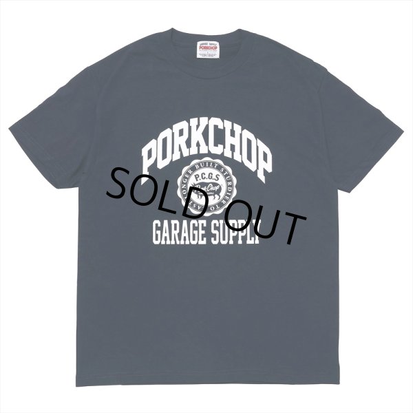 画像1: PORKCHOP/2nd COLLEGE TEE（NAVY）［プリントT-23秋冬］ (1)