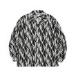 画像1: CALEE/FEATHER PATTERN L/S SH（WHITE） 【30%OFF】［フェザーオープンカラーシャツ-23秋冬］ (1)