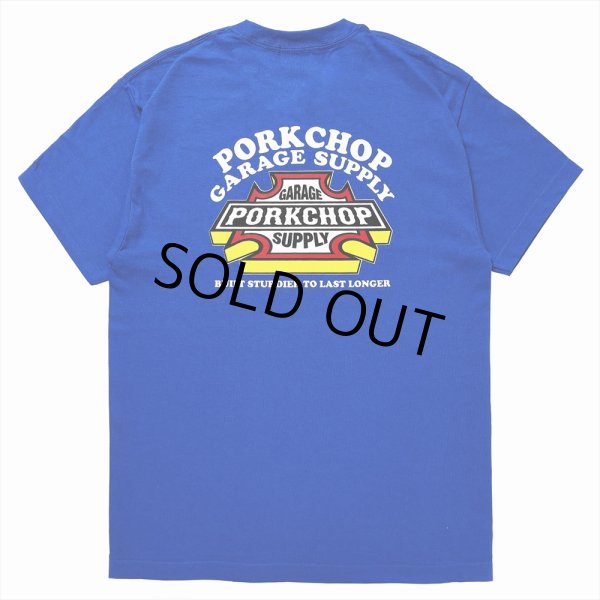 画像1: PORKCHOP/3D B&S TEE（BLUE）［プリントT-23秋冬］ (1)