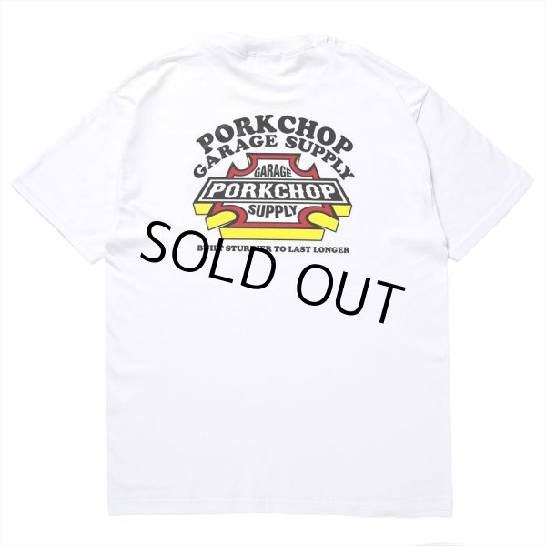 画像1: PORKCHOP/3D B&S TEE（WHITE）［プリントT-23秋冬］ (1)