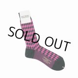 画像: WACKO MARIA/DIAMOND JACQUARD SOCKS（PINK）［ダイヤモンドジャガードソックス-23秋冬］