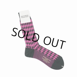 画像: WACKO MARIA/DIAMOND JACQUARD SOCKS（PINK）［ダイヤモンドジャガードソックス-23秋冬］