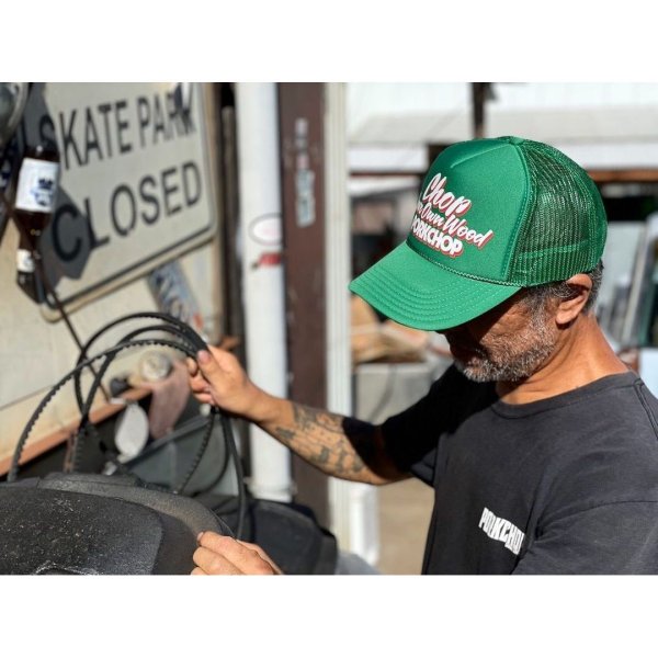 PORKCHOP/CHOP YOUR OWN WOOD CAP（KELLY GREEN）［メッシュ