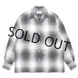画像: WACKO MARIA/OMBRE CHECK OPEN COLLAR SHIRT（WHITE）［オンブレチェックオープンカラーシャツ-23秋冬］