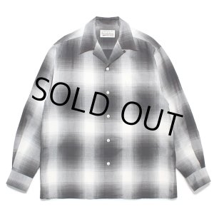 画像: WACKO MARIA/OMBRE CHECK OPEN COLLAR SHIRT（WHITE）［オンブレチェックオープンカラーシャツ-23秋冬］