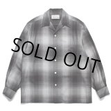 画像: WACKO MARIA/OMBRE CHECK OPEN COLLAR SHIRT（GRAY）［オンブレチェックオープンカラーシャツ-23秋冬］