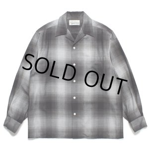 画像: WACKO MARIA/OMBRE CHECK OPEN COLLAR SHIRT（GRAY）［オンブレチェックオープンカラーシャツ-23秋冬］