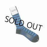 画像: WACKO MARIA/DIAMOND JACQUARD SOCKS（BLUE）［ダイヤモンドジャガードソックス-23秋冬］