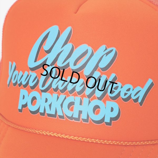 画像3: PORKCHOP/CHOP YOUR OWN WOOD CAP（ORANGE）［メッシュキャップ-23秋冬］ (3)