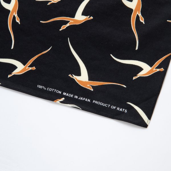画像2: 【30%OFF】RATS/50'S SCARF（BLACK）［50'Sスカーフ-23秋冬］ (2)