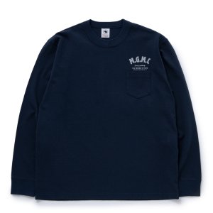 画像: 【30%OFF】RATS/MGMC POCKET LS TEE（NAVY）［プリント長袖ポケT-23秋冬］