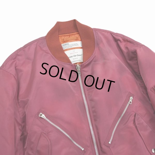 画像3: DAIRIKU/"Terri" Tiedye Flight Jacket（Dark Pink） 【40%OFF】［タイダイフライトJKT-23秋冬］ (3)