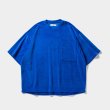 画像2: TIGHTBOOTH/STRAIGHT UP VELOUR T-SHIRT（Blue）［ベロアT-23秋冬］ (2)