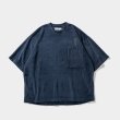 画像2: TIGHTBOOTH/STRAIGHT UP VELOUR T-SHIRT（Navy） 【30%OFF】［ベロアT-23秋冬］ (2)