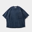 画像2: TIGHTBOOTH/STRAIGHT UP VELOUR T-SHIRT（Navy） 【20%OFF】［ベロアT-23秋冬］ (2)