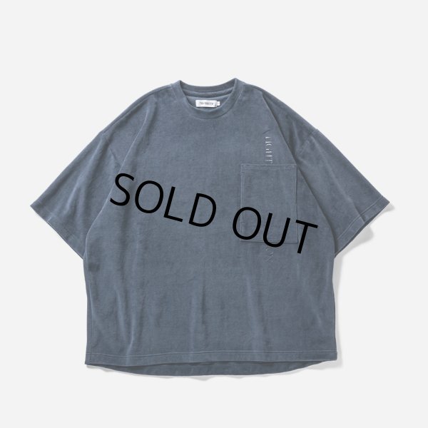 画像2: TIGHTBOOTH/STRAIGHT UP VELOUR T-SHIRT（Navy） 【30%OFF】［ベロアT-23秋冬］ (2)