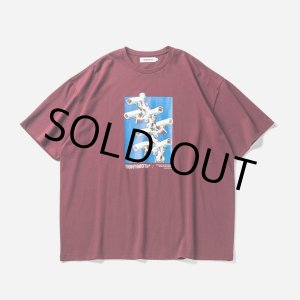 画像: TIGHTBOOTH/SECURITY LEVEL ∞ T-SHIRT（Wine） 【30%OFF】［プリントT-23秋冬］