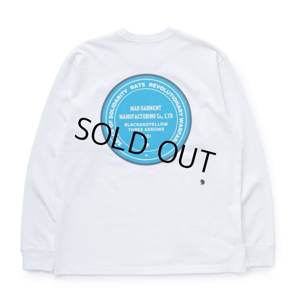 画像1: RATS/CIRCLE MGM LS TEE（WHITE） 【30%OFF】［プリント長袖T-23秋冬］ (1)