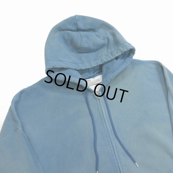 画像4: DAIRIKU/"Water-repellent" Vintage Wash Hoodie（Youth Blue） 【30%OFF】［ジップアップフーディー-23秋冬］ (4)