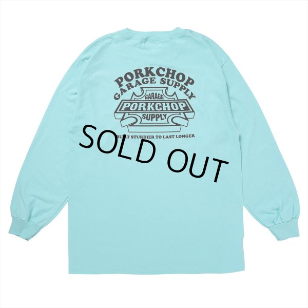 画像2: PORKCHOP/WILD PORK L/S TEE（CELADON）［プリント長袖T-23秋冬］ (2)