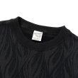 画像2: CALEE/FEATER PATTERN CREW NECK SW（BLACK）［フェザー柄クルーネックスウェット-23秋冬］ (2)