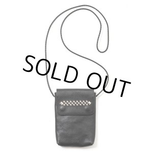 画像: CALEE/STUDS LEATHER SHOULDER POUCH（BLACK）［スタッズレザーショルダーポーチ-23秋冬］