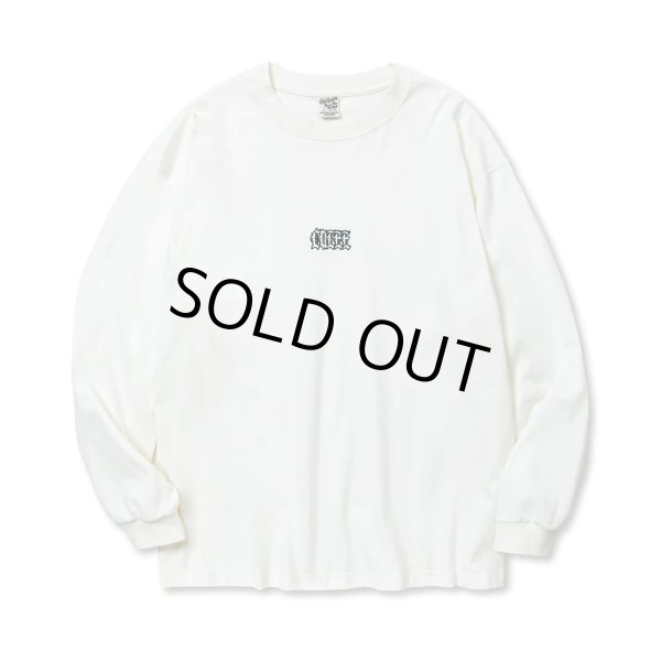 画像1: CALEE/CAL EMBROIDERY DROP SHOULDER L/S TEE（WHITE） 【30%OFF】［ドロップショルダー長袖T-23秋冬］ (1)