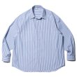 画像1: COOTIE PRODUCTIONS/Stripe Broad L/S Shirt（THOMAS MASON）（White）［ストライプブロードシャツ-23秋冬］ (1)