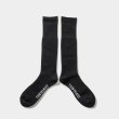 画像2: TIGHTBOOTH/LABEL LOGO HIGH SOCKS（Black）［ハイソックス-23秋冬］ (2)