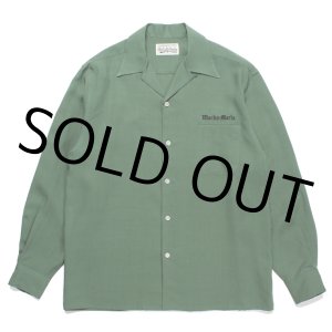 画像: WACKO MARIA/50'S OPEN COLLAR SHIRT（GREEN）［50'Sオープンカラーシャツ-23秋冬］