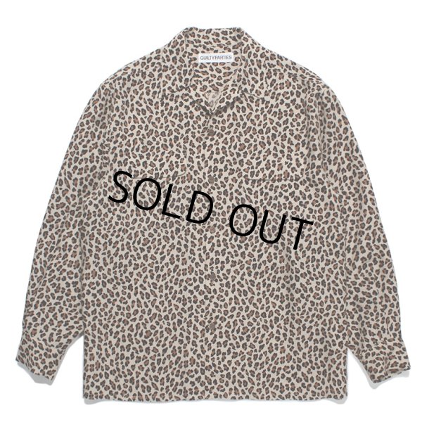 画像1: WACKO MARIA/LEOPARD OPEN COLLAR SHIRT（BEIGE）［レオパードオープンカラーシャツ-23秋冬］ (1)