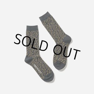 画像: TIGHTBOOTH/T JACQUARD SOCKS（Black）［ジャガードソックス-23秋冬］